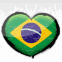 Foot: Drapeau coeur br�silien