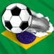 Foot: Ballon transper�ant le drapeau br�silien