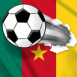 Foot: Ballon transper�ant le drapeau camerounais