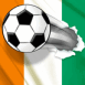 Foot: Ballon transper�ant le drapeau ivoirien