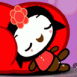 Fille cartoon se pr�lassant