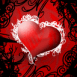 Coeur dentel� � motifs floraux