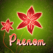 Fleur rouge n�on