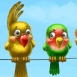 Oiseaux Marrants sur un fil