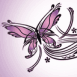 Papillon rose stylis�