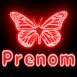 Papillon rose n�on