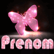 Papillon strass rose