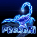 Scorpion n�on bleu