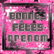 "Bonnes fêtes" et motifs rose