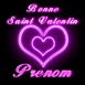 Coeur double "Bonne Saint Valentin" n�on