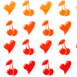 Motif "coeurs et cerises" anim�
