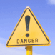 Panneau Ski Danger (Alpes)