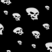 Motif cr�nes sur fond noir